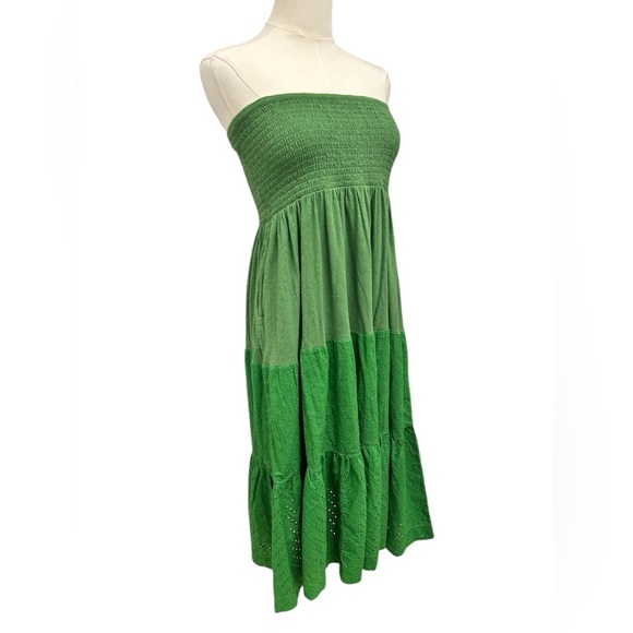 WHITE STUFF Green Maxi Skirt Convertible Dress Marissa Broderie Women Sz 6 $144 - Picture 4 of 13